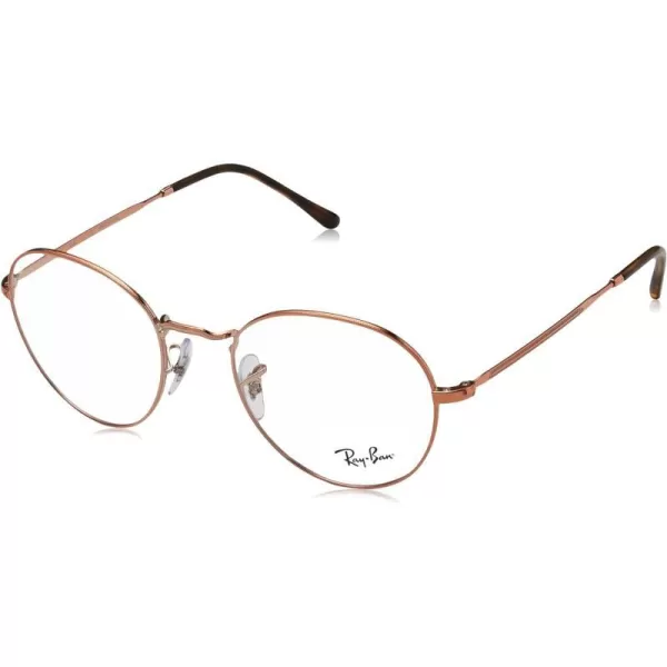 RayBan RX3582v Round Prescription Eyeglass FramesCopperDemo Lens