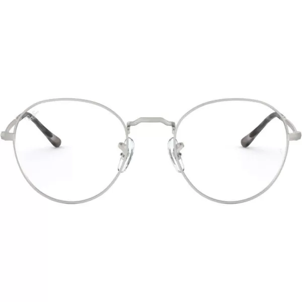 RayBan RX3582v Round Prescription Eyeglass FramesMatte SilverDemo Lens