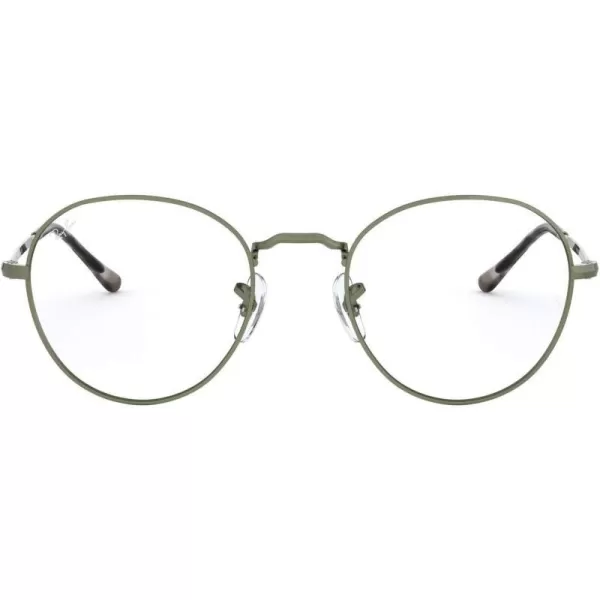 RayBan RX3582v Round Prescription Eyeglass FramesSand Transparent GreenDemo Lens