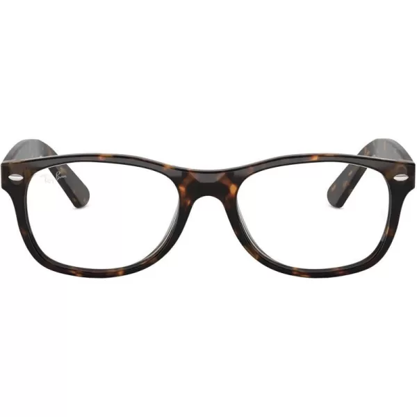 RayBan RX5184 NewWayfarer Square Prescription Eyeglass FramesDark HavanaDemo Lens