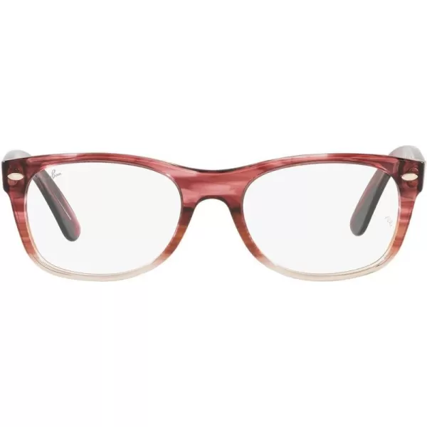 RayBan RX5184 NewWayfarer Square Prescription Eyeglass FramesGradient Bordeaux HavanaDemo Lens