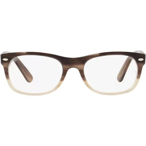 RayBan RX5184 NewWayfarer Square Prescription Eyeglass FramesGradient Brown HavanaDemo Lens