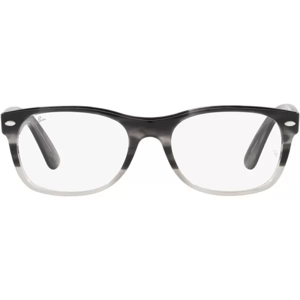 RayBan RX5184 NewWayfarer Square Prescription Eyeglass FramesGradient Grey HavanaDemo Lens