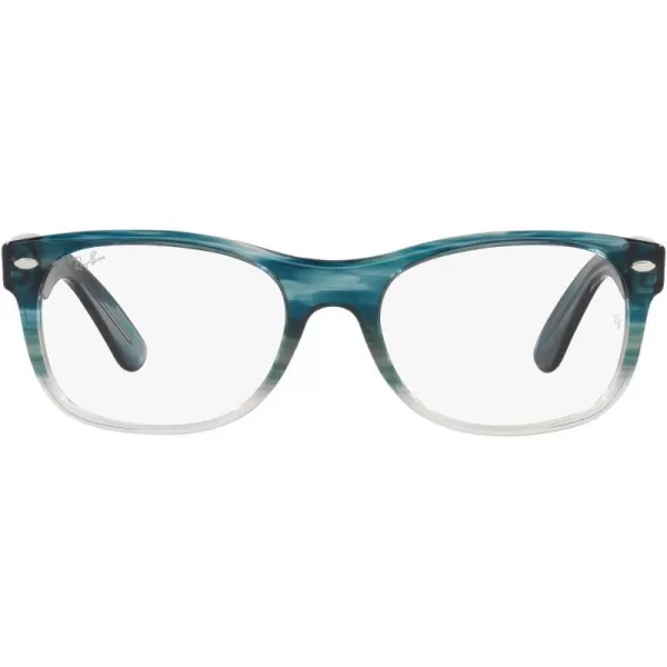 RayBan RX5184 NewWayfarer Square Prescription Eyeglass FramesGradient Turquoise HavanaDemo Lens