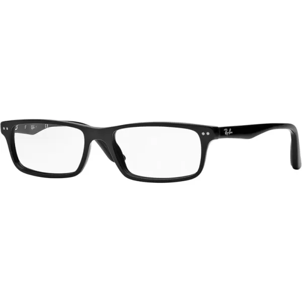 RayBan RX5277 Rectangular Prescription Eyeglass FramesBlackDemo Lens