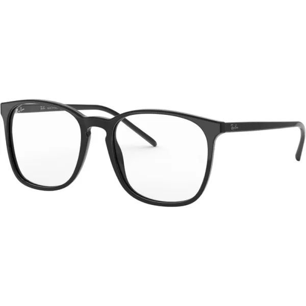 RayBan RX5387 Square Prescription Eyeglass FramesBlackDemo Lens