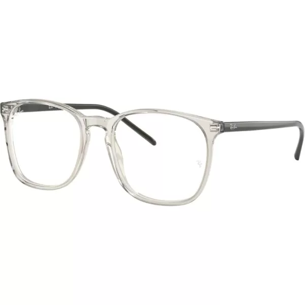 RayBan RX5387 Square Prescription Eyeglass FramesTransparent BeigeDemo Lens