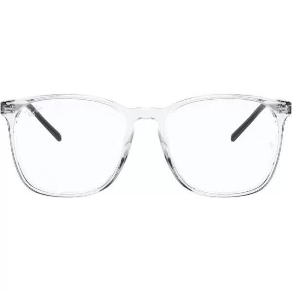 RayBan RX5387 Square Prescription Eyeglass FramesTransparentDemo Lens