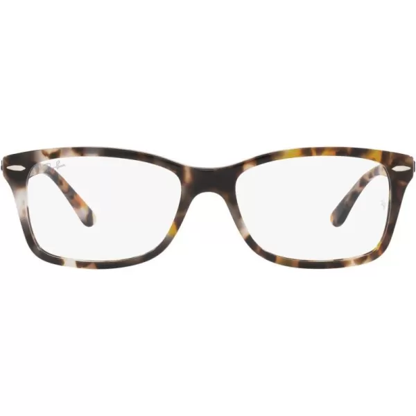 RayBan RX5428 Square Prescription Eyewear FramesGrey amp Brown HavanaDemo Lens