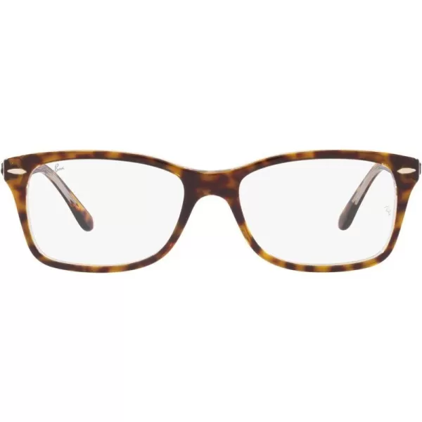 RayBan RX5428 Square Prescription Eyewear FramesHavana on TransparentDemo Lens