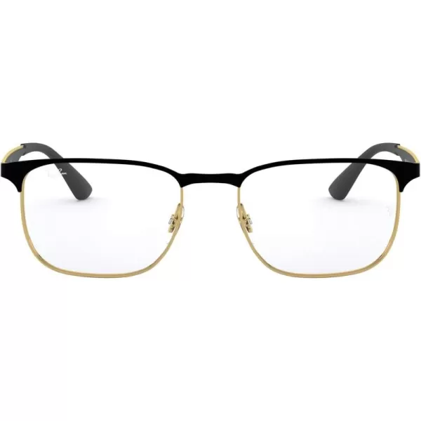 RayBan RX6363 Square Prescription Eyeglass FramesBlack on AristaDemo Lens