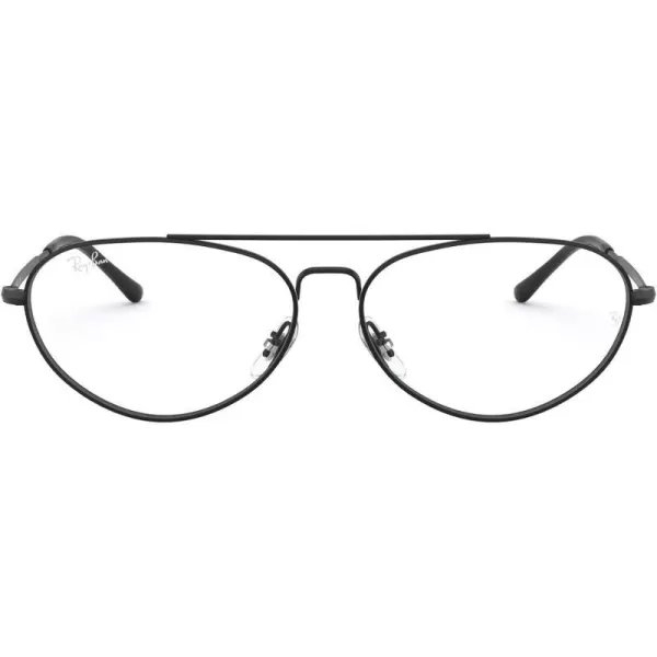 RayBan RX6454 Oval Prescription Eyeglass FramesBlackDemo Lens