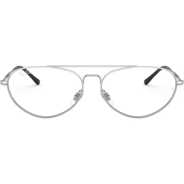 RayBan RX6454 Oval Prescription Eyeglass FramesSilverDemo Lens