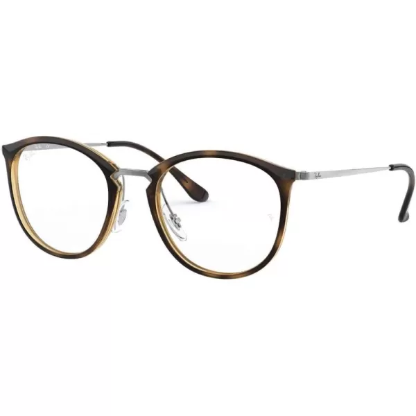 RayBan RX7140 Square Prescription Eyeglass FramesHavanaDemo Lens