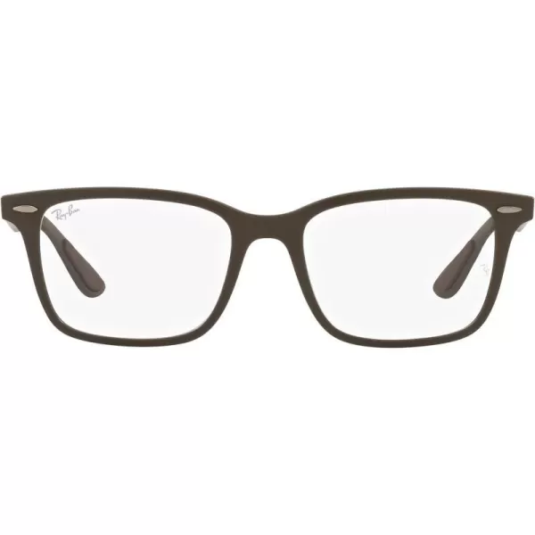 RayBan RX7144 Square Prescription Eyewear FramesSand BrownDemo Lens