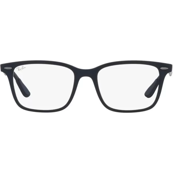 RayBan RX7144 Square Prescription Eyewear FramesSand Dark BlueDemo Lens