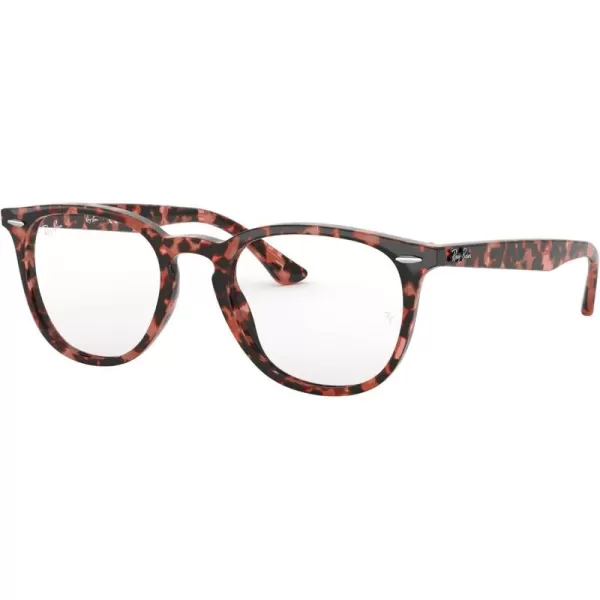 RayBan RX7159 Round Prescription Eyeglass FramesPink HavanaDemo Lens