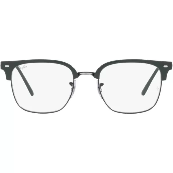 RayBan RX7216 New Clubmaster Square Prescription Eyewear FramesGreen on BlackDemo Lens