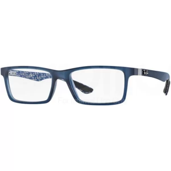 RayBan RX8901 Rectangular Prescription Eyeglass FramesDemi Gloss BlueDemo Lens