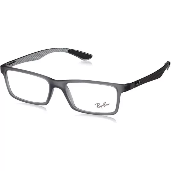 RayBan RX8901 Rectangular Prescription Eyeglass FramesDemi Gloss GreyDemo Lens