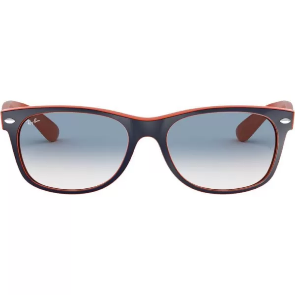 RayBan Rb2132 New Wayfarer Gradient Square SunglassesBlue on OrangeClear Gradient Blue