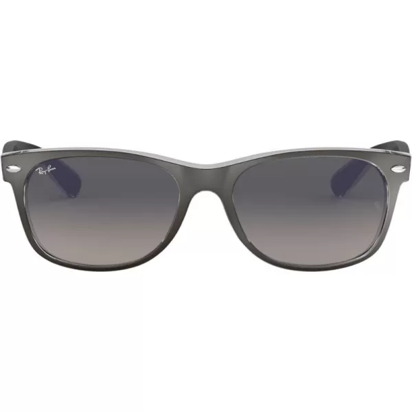 RayBan Rb2132 New Wayfarer Gradient Square SunglassesGunmetal on TransparentLight Grey Gradient Dark Grey