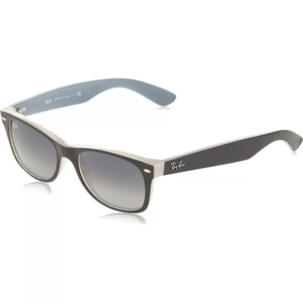 RayBan Rb2132 New Wayfarer Gradient Square SunglassesMatte Black on Opal IceLight Grey Gradient Dark Grey