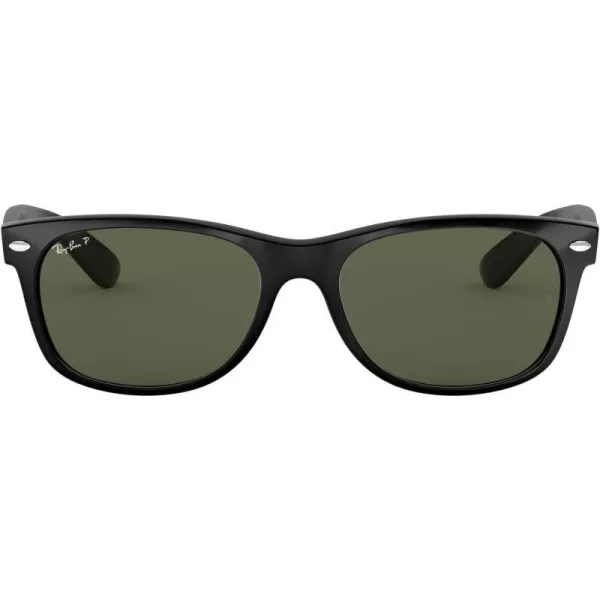 RayBan Rb2132 New Wayfarer Polarized Square SunglassesBlackPolarized Green