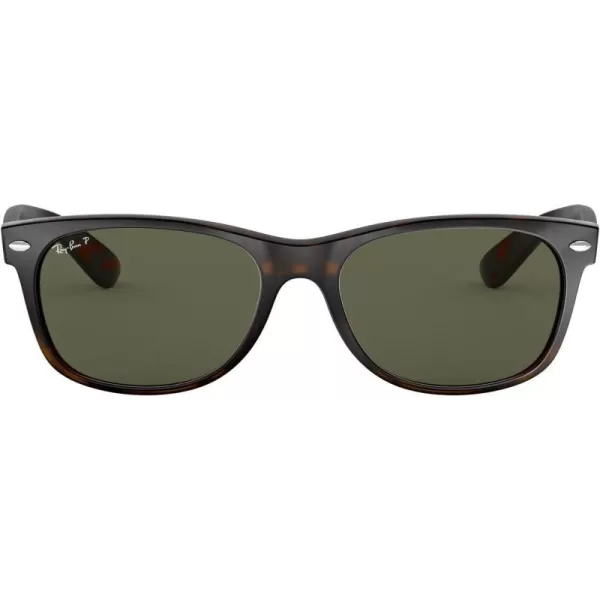 RayBan Rb2132 New Wayfarer Polarized Square SunglassesTortoisePolarized Green