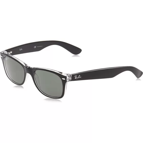 RayBan Rb2132 New Wayfarer Square SunglassesMatte BlackGreen