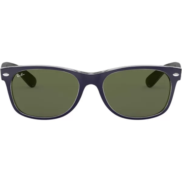 RayBan Rb2132 New Wayfarer Square SunglassesMatte Blue on Military GreenG15 Green