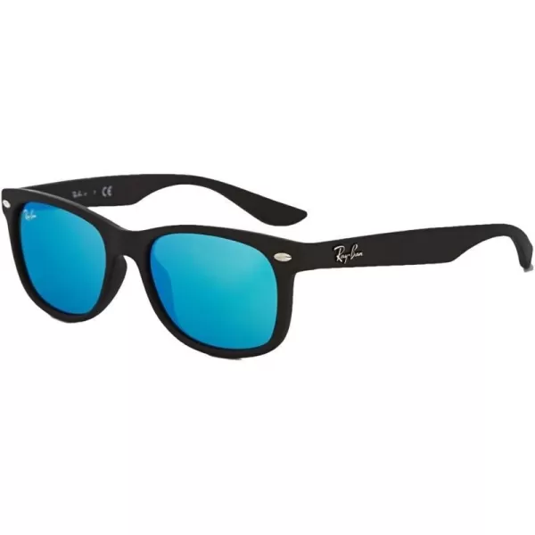 RayBan Rb2132 New Wayfarer SunglassesMatte Black Frame Blue Mirror