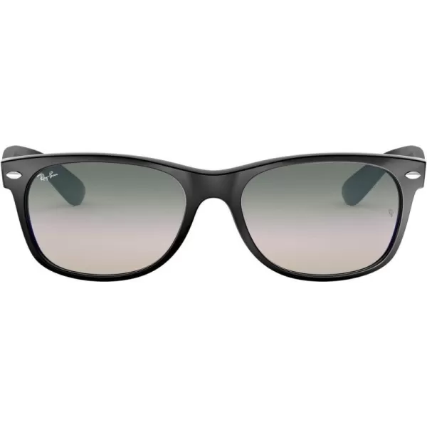 RayBan Rb2132f New Wayfarer Low Bridge Fit Square SunglassesBlackClear Gradient Green