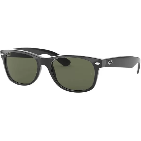 RayBan Rb2132f New Wayfarer Low Bridge Fit Square SunglassesBlackG15 Green