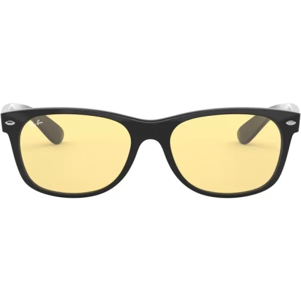 RayBan Rb2132f New Wayfarer Low Bridge Fit Square SunglassesBlackYellow