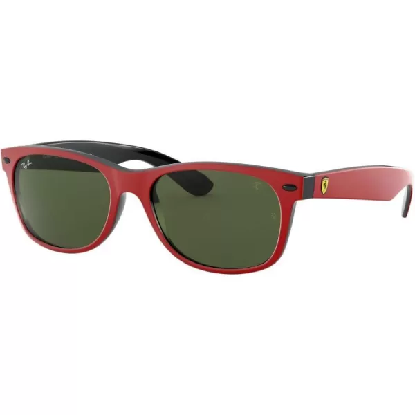 RayBan Rb2132m Scuderia Ferrari Collection Square SunglassesMatte Red on BlackG15 Green