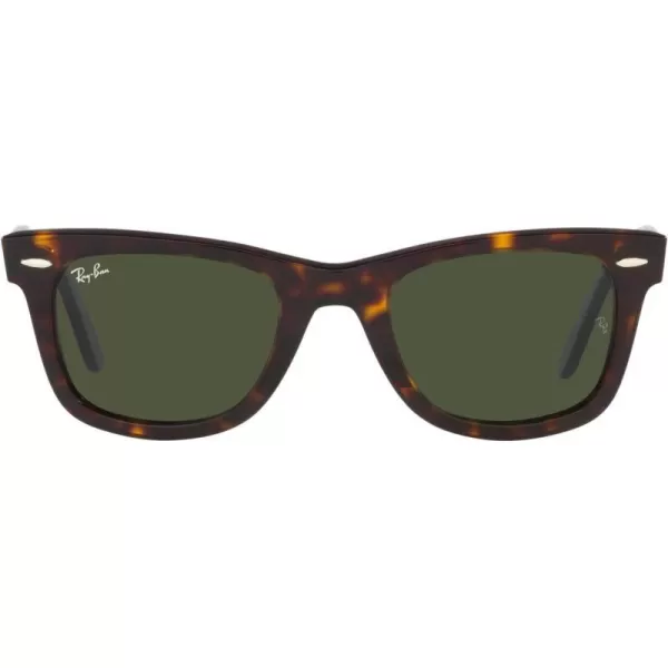 RayBan Rb2140f Original Wayfarer Low Bridge Fit Square SunglassesHavanaGreen