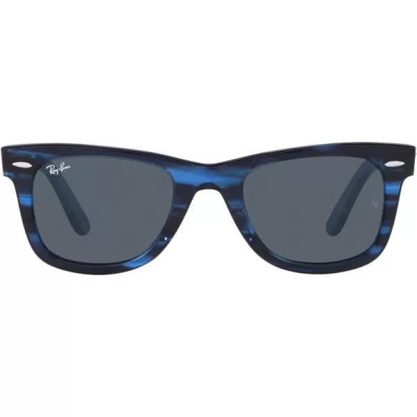 RayBan Rb2140f Original Wayfarer Low Bridge Fit Square SunglassesStriped BlueBlue