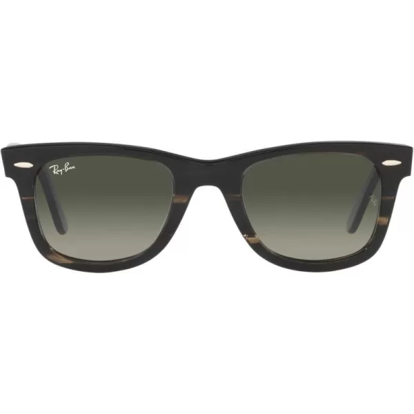 RayBan Rb2140f Original Wayfarer Low Bridge Fit Square SunglassesStriped GreyGrey Gradient