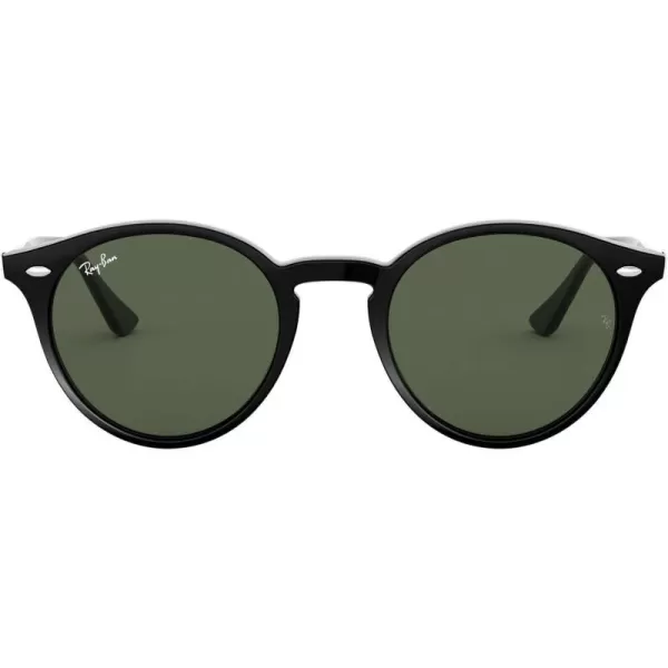 RayBan Rb2180 Round SunglassesBlackDark Green