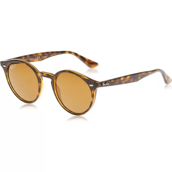 RayBan Rb2180 Round SunglassesLight HavanaPolarized Brown