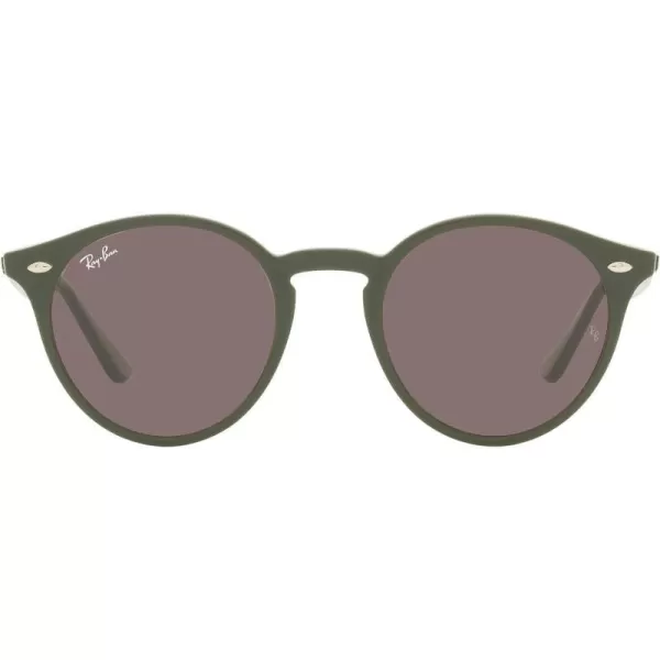 RayBan Rb2180 Round SunglassesMilitary GreenViolet