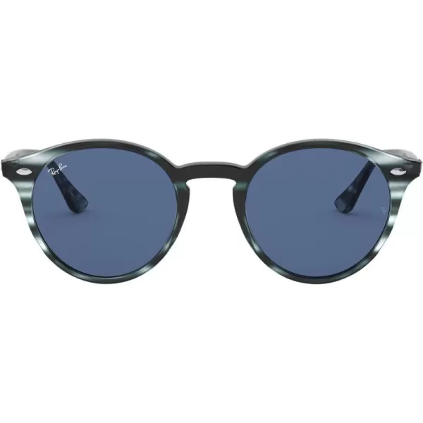 RayBan Rb2180 Round SunglassesStriped Blue HavanaDark Blue