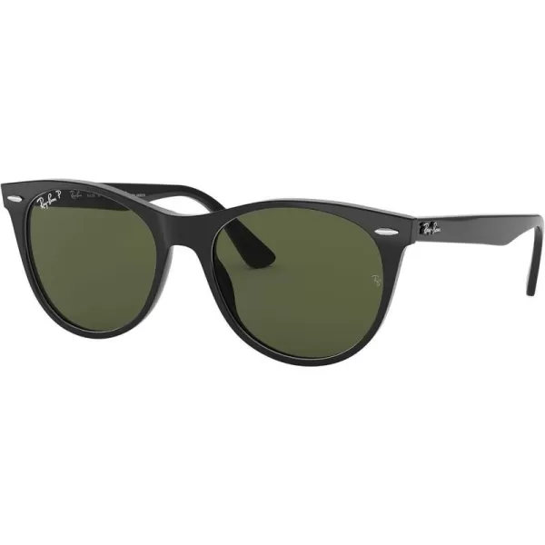 RayBan Rb2185 Wayfarer Ii Round SunglassesBlackG15 Green Polarized