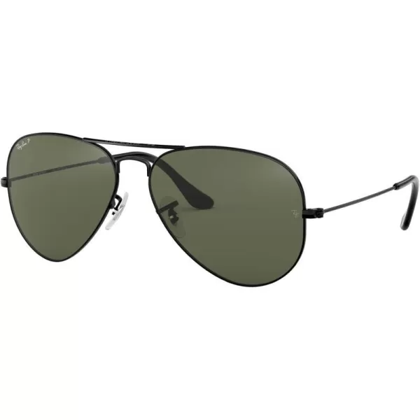 RayBan Rb3025 Classic Polarized Aviator SunglassesBlackPolarized G15 Green