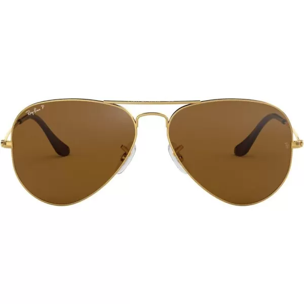 RayBan Rb3025 Classic Polarized Aviator SunglassesGoldBrown Polarized