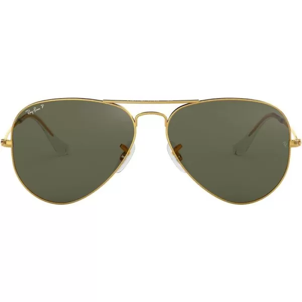 RayBan Rb3025 Classic Polarized Aviator SunglassesGoldGreen Polarized