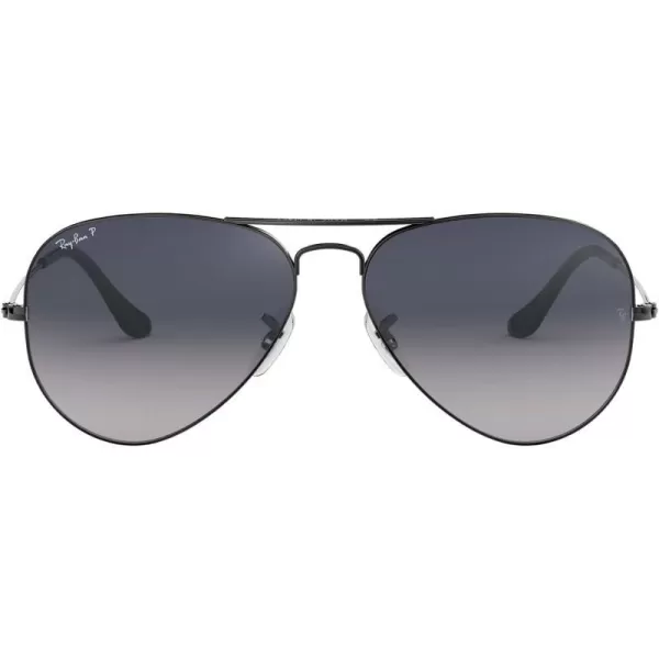 RayBan Rb3025 Classic Polarized Aviator SunglassesGunmetalPolarized Blue Gradient Grey