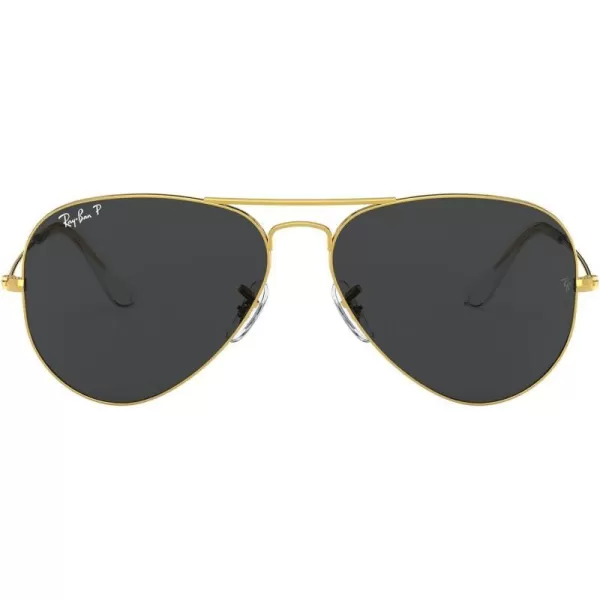 RayBan Rb3025 Classic Polarized Aviator SunglassesLegend GoldPolarized Black