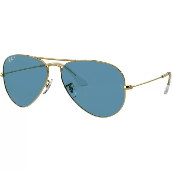 RayBan Rb3025 Classic Polarized Aviator SunglassesLegend GoldPolarized Blue